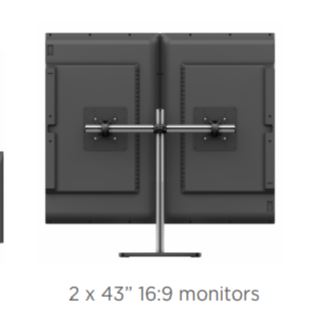 Quad, Triple, Dual or Single Freestanding Monitor Desk Mount
