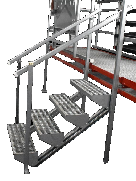 E903-ST — Catwalk Step Assembly (3 adjustable risers to 32″ deck) Whole Grip Decking or Gator Grip Decking