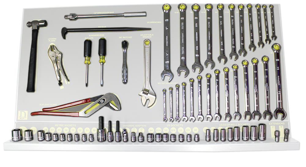 Proto, Dewalt, Stanley Tool Kit for the E467-2 Tool Board