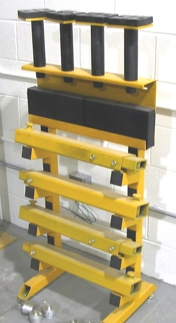 Blazer Lift Accessory Rack (holds blocks, adjust. Arms & pad assemblies) Color – Yellow