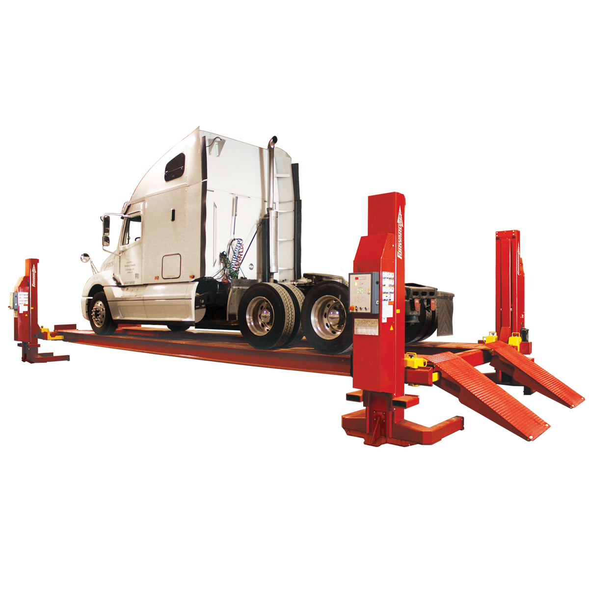 CR60MU001RD —  Heavy Duty Truck/RV lift, 4-Post, 396“ Wheel Base Max