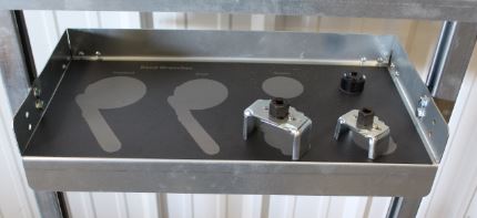 E330-V — Lube Bay Filter Wrench Shelf for Catwalk