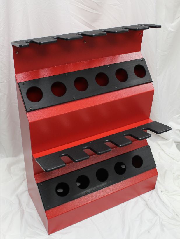 E101-12-RD – Lube Dispensing console (12 outlets RED) E101-11-R pictured