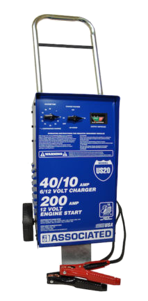 US20 —  CHARGER, 6/12V 40/40/10A, 200 AMP CRANKING ASSIST, WHEELS (WITH TIMER)