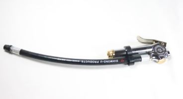 6019 — Daimond U — Inflator Gauge w/steel braided whip end (KU)
