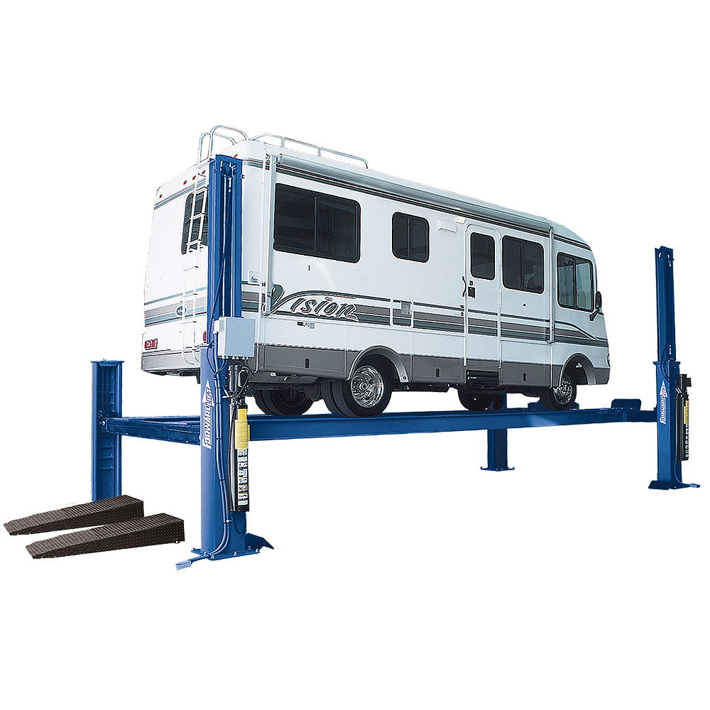 CR40310110 —  Heavy Duty Truck/RV lift, 4-Post with Two Wheel Alignment Wheel Base of 330“
