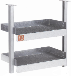 E300-2 Ceiling Mount –Catwalk Utility Shelf (2-tier unit) with ceiling support arms SA36