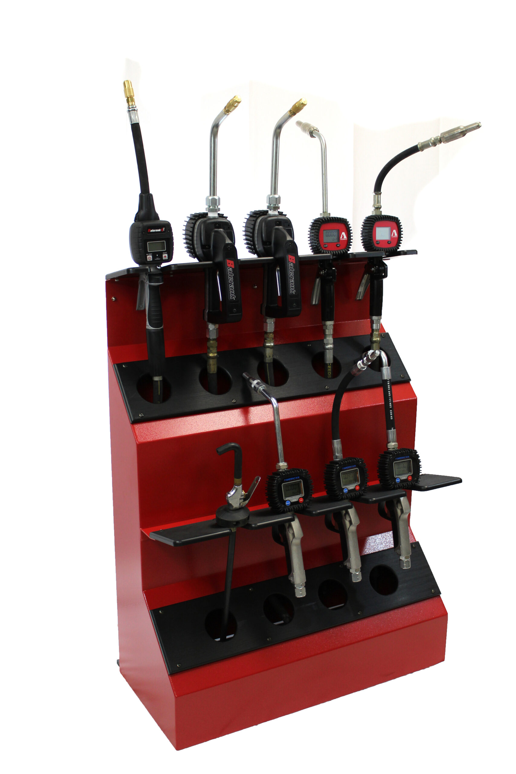 E101-9-R — Lube Console Red (9 outlets) Red